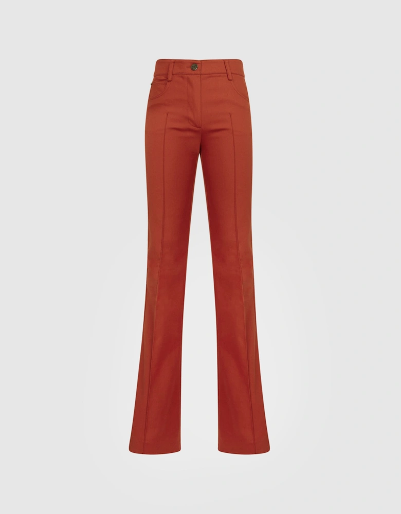 High Rise Flared Trousers