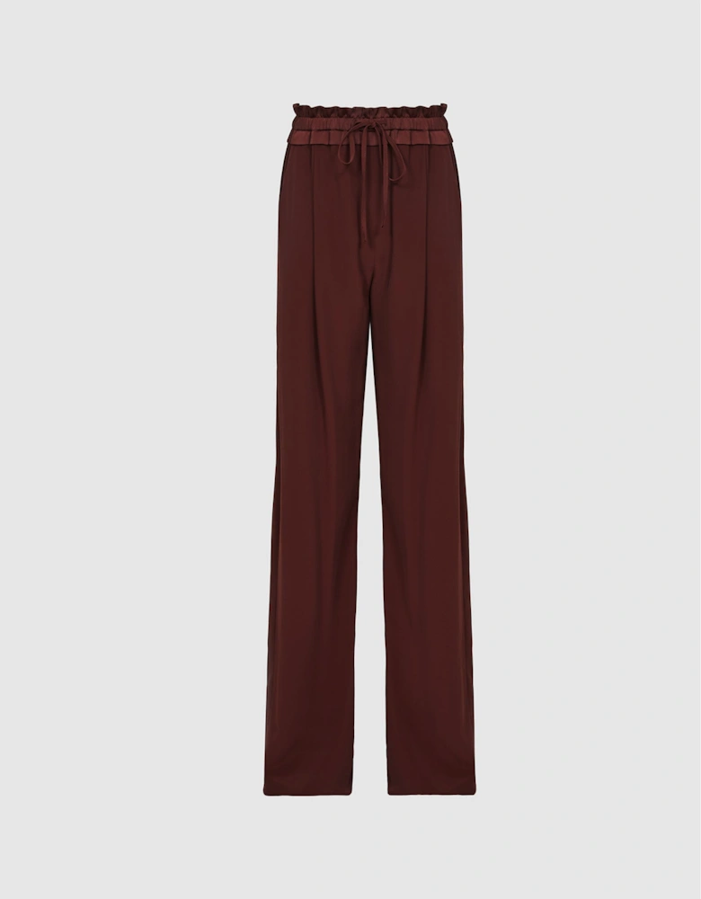 Wide Leg Pull-On Trousers