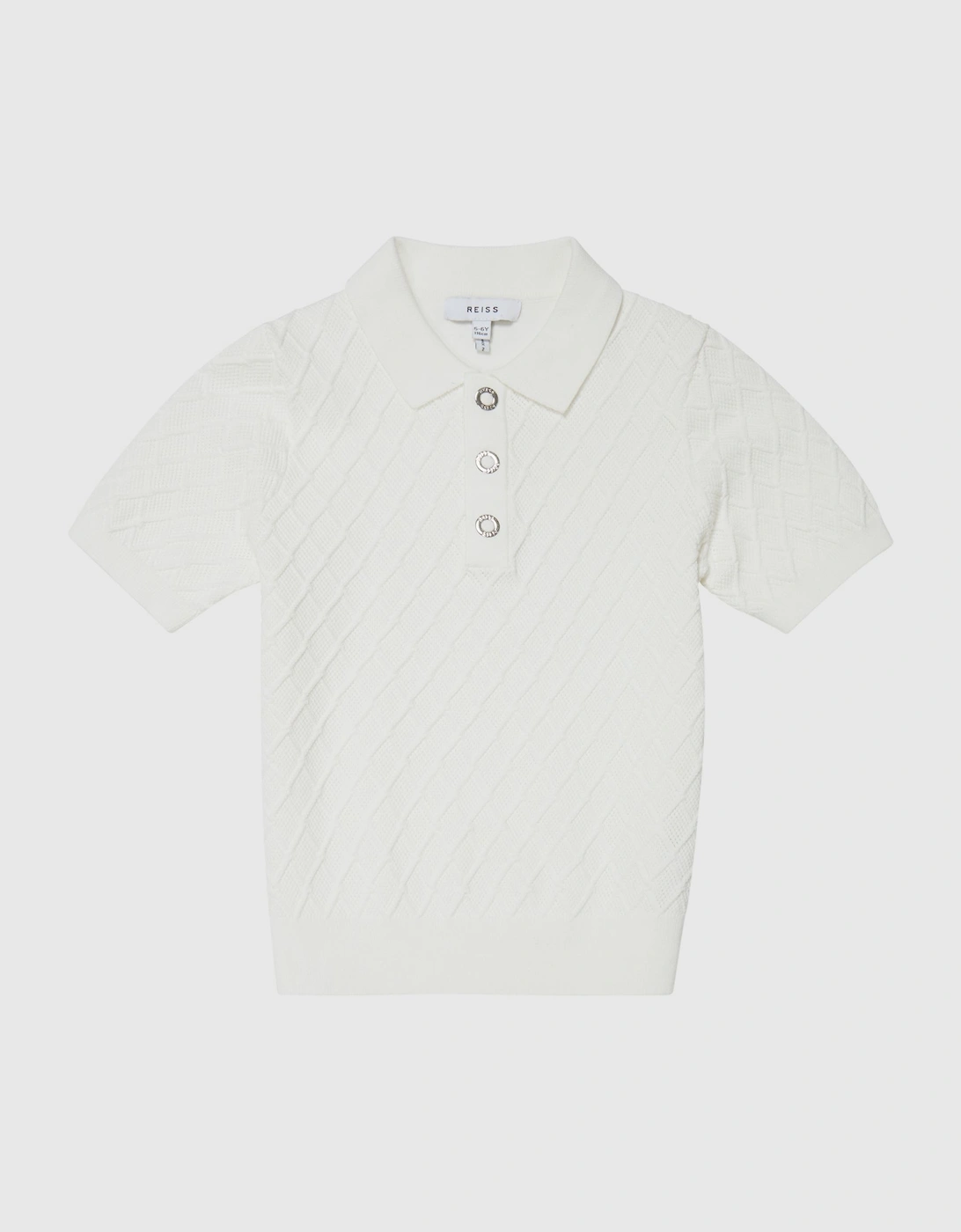 Press Stud Textured Polo T-Shirt, 2 of 1