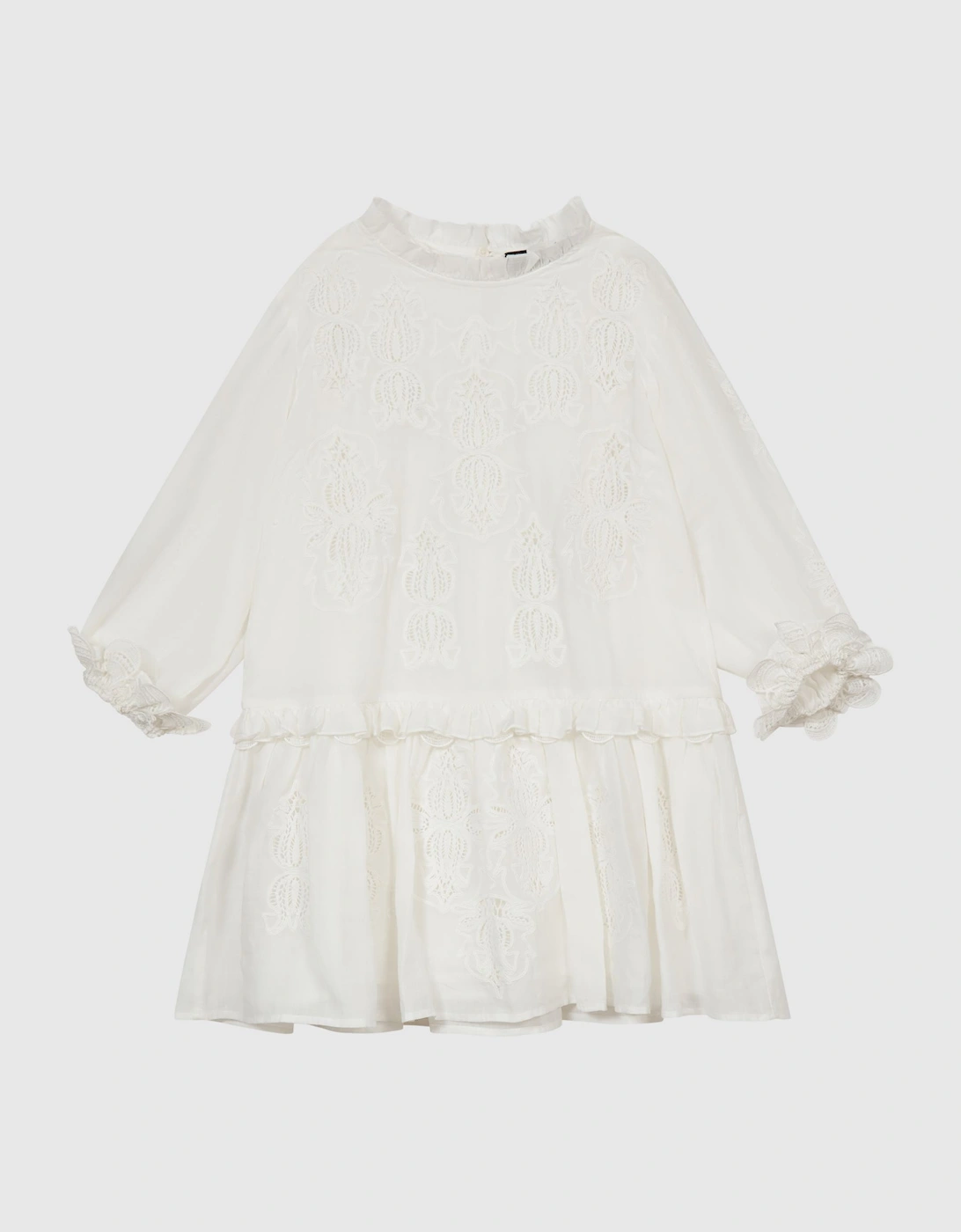 Junior Lace Embroidered Dress, 2 of 1