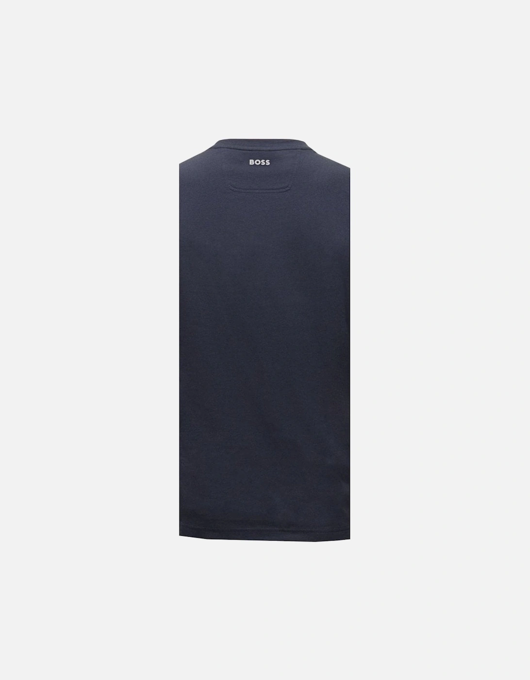 Men's Dark Blue T-shirt With Colour Block Chest Logo