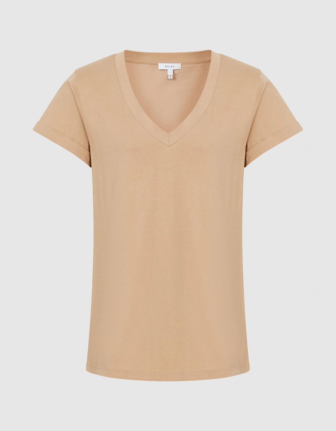 Cotton Jersey V-Neck T-Shirt, 2 of 1