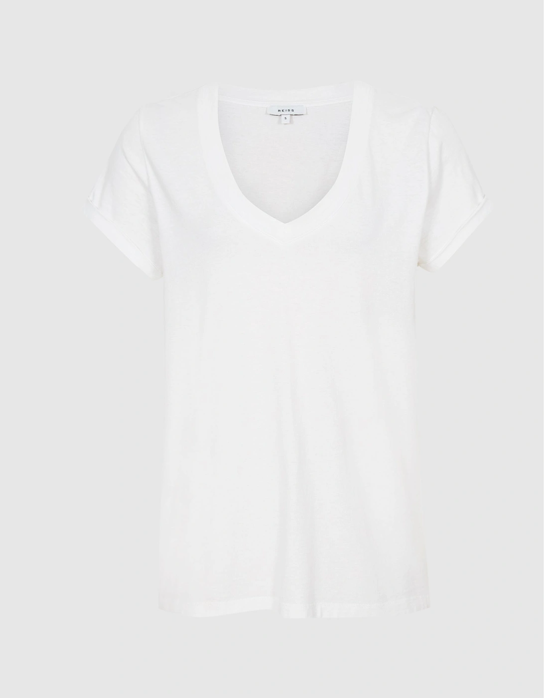 Cotton-jersey V-neck T-shirt, 2 of 1