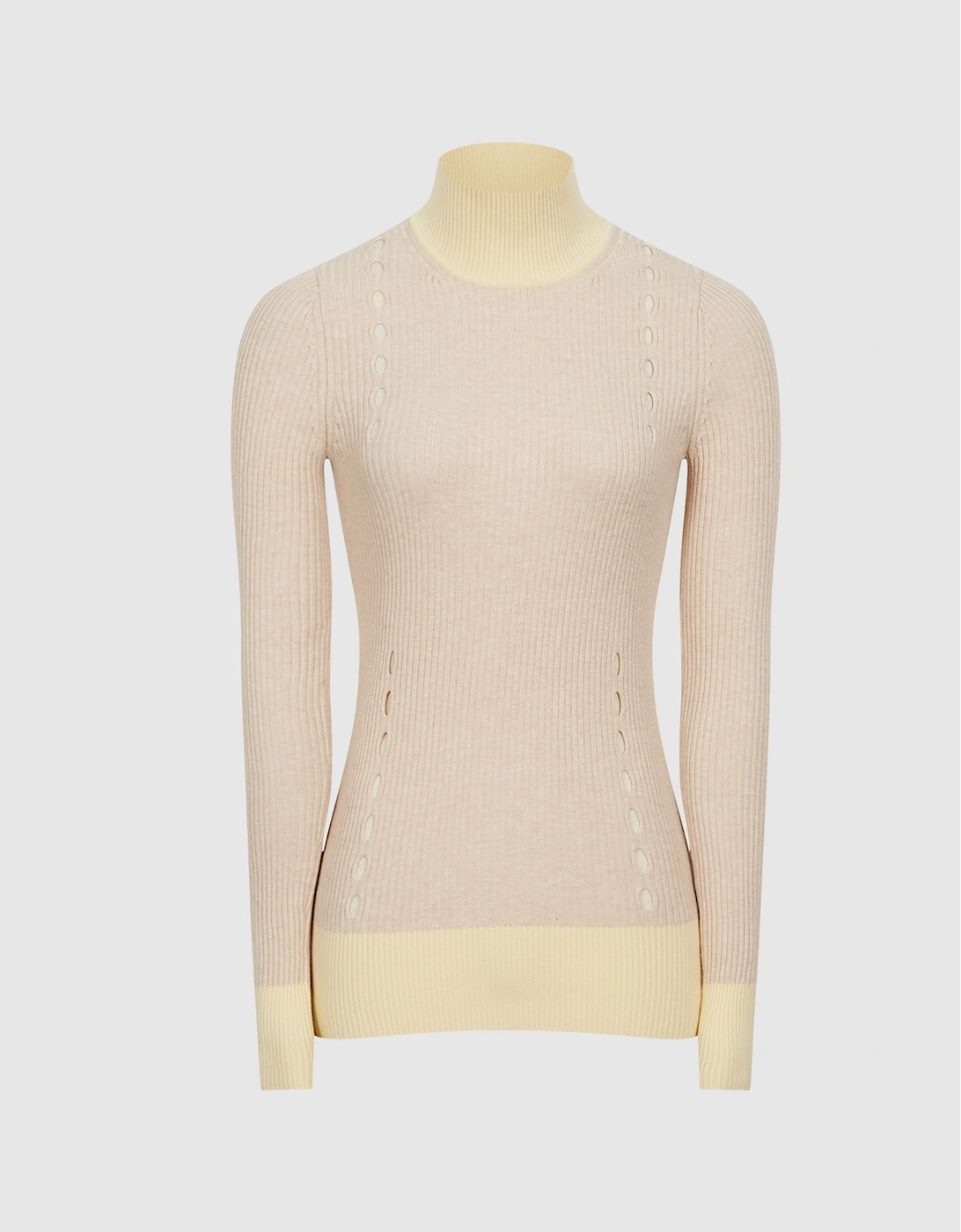 High Neck Rib Knit Top, 2 of 1