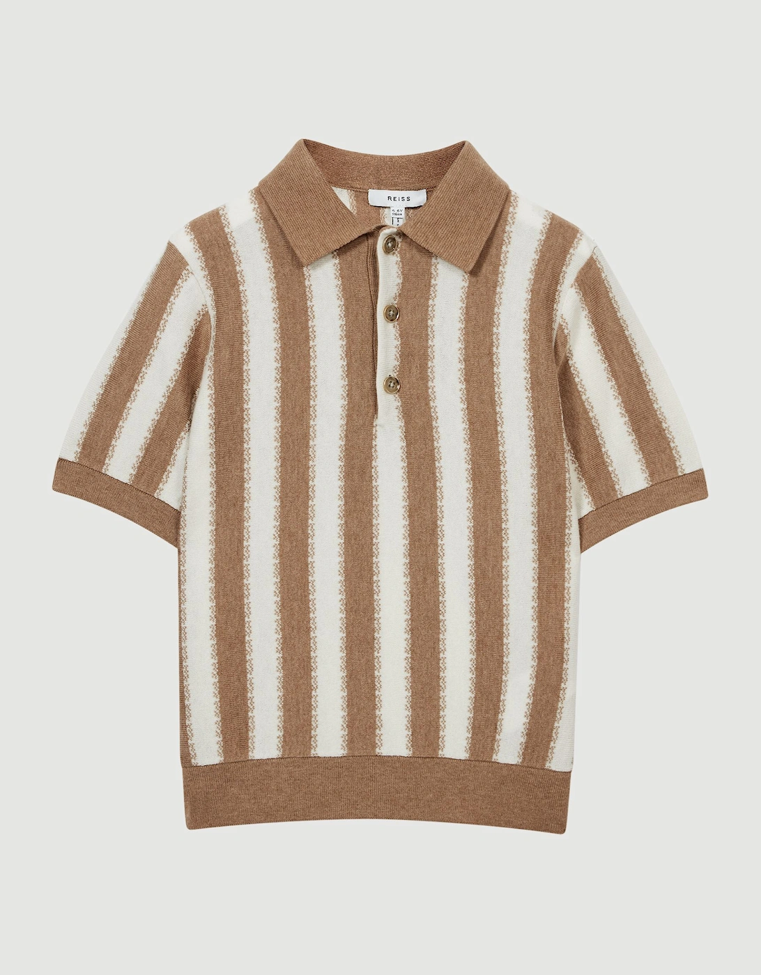 Junior Open Collar Stripe Polo Shirt, 2 of 1