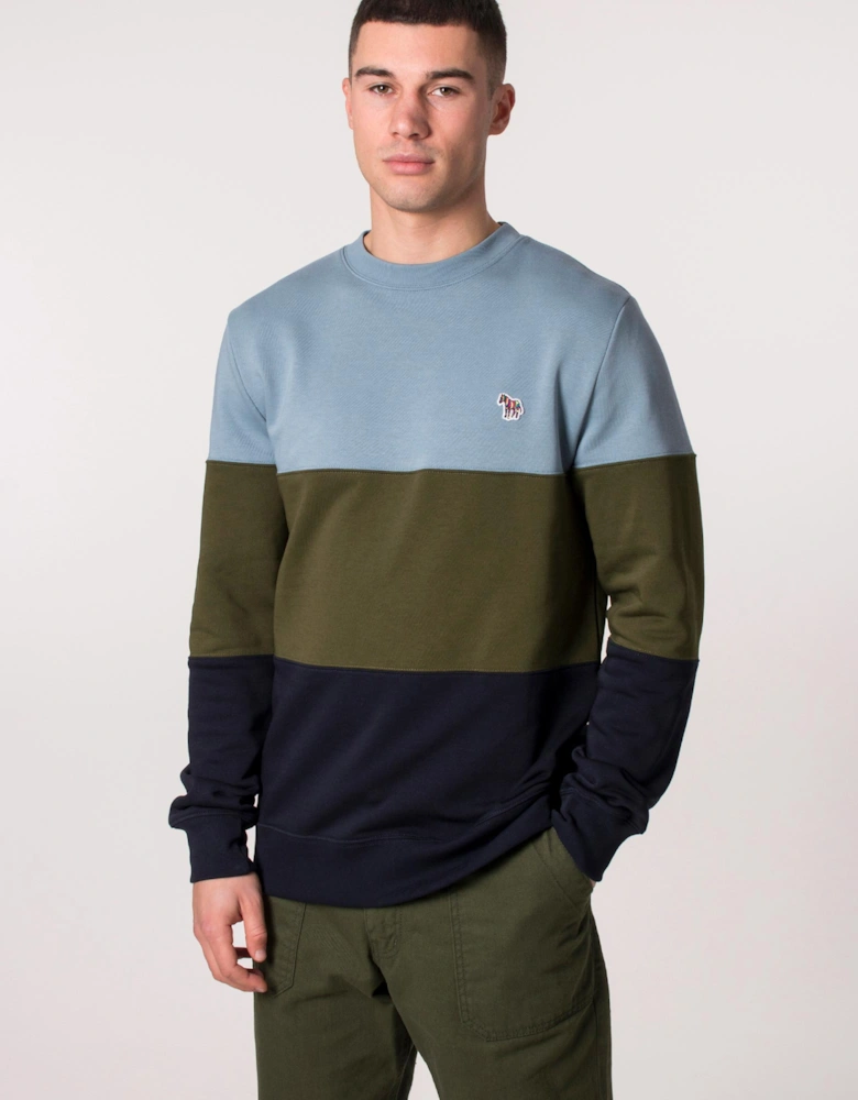 Colour Block Stripe Sweatshirt