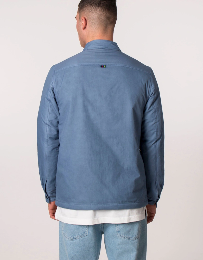 Zip Through Ripstop Wadded Overshirt