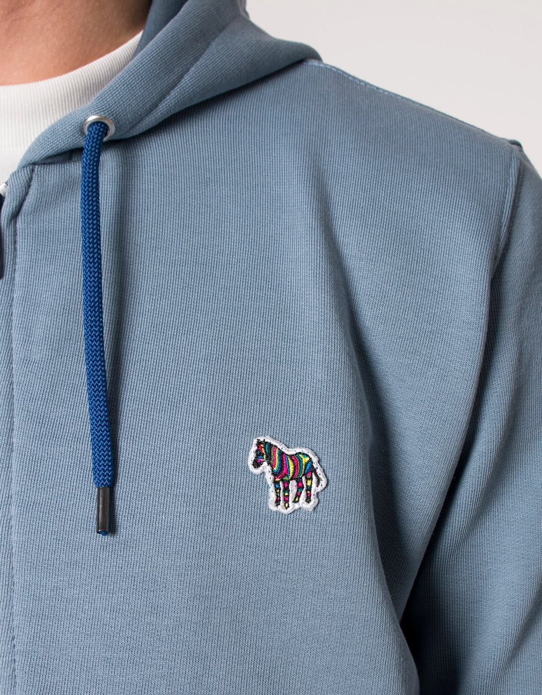 Zip Through Zebra Logo Hoodie