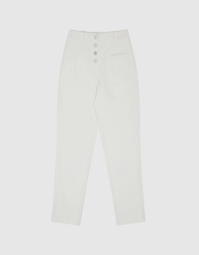 Button Fly Cotton Trousers