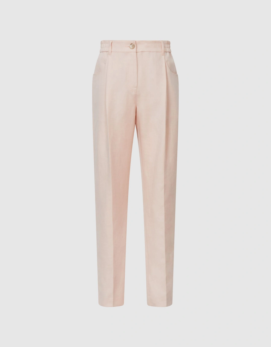 Linen Blend Pull On Trousers, 2 of 1