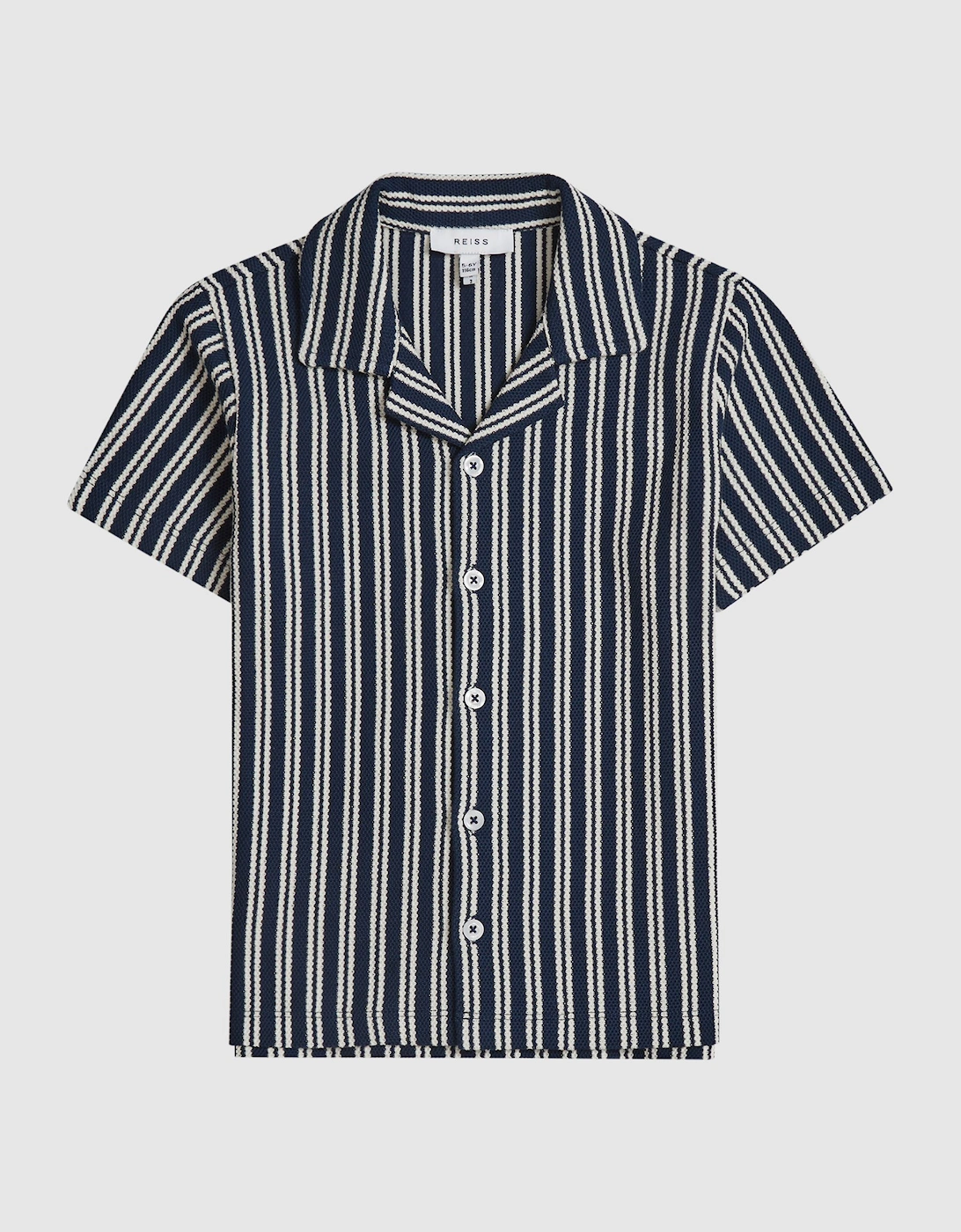 Junior Cuban Collar Striped Shirt, 2 of 1