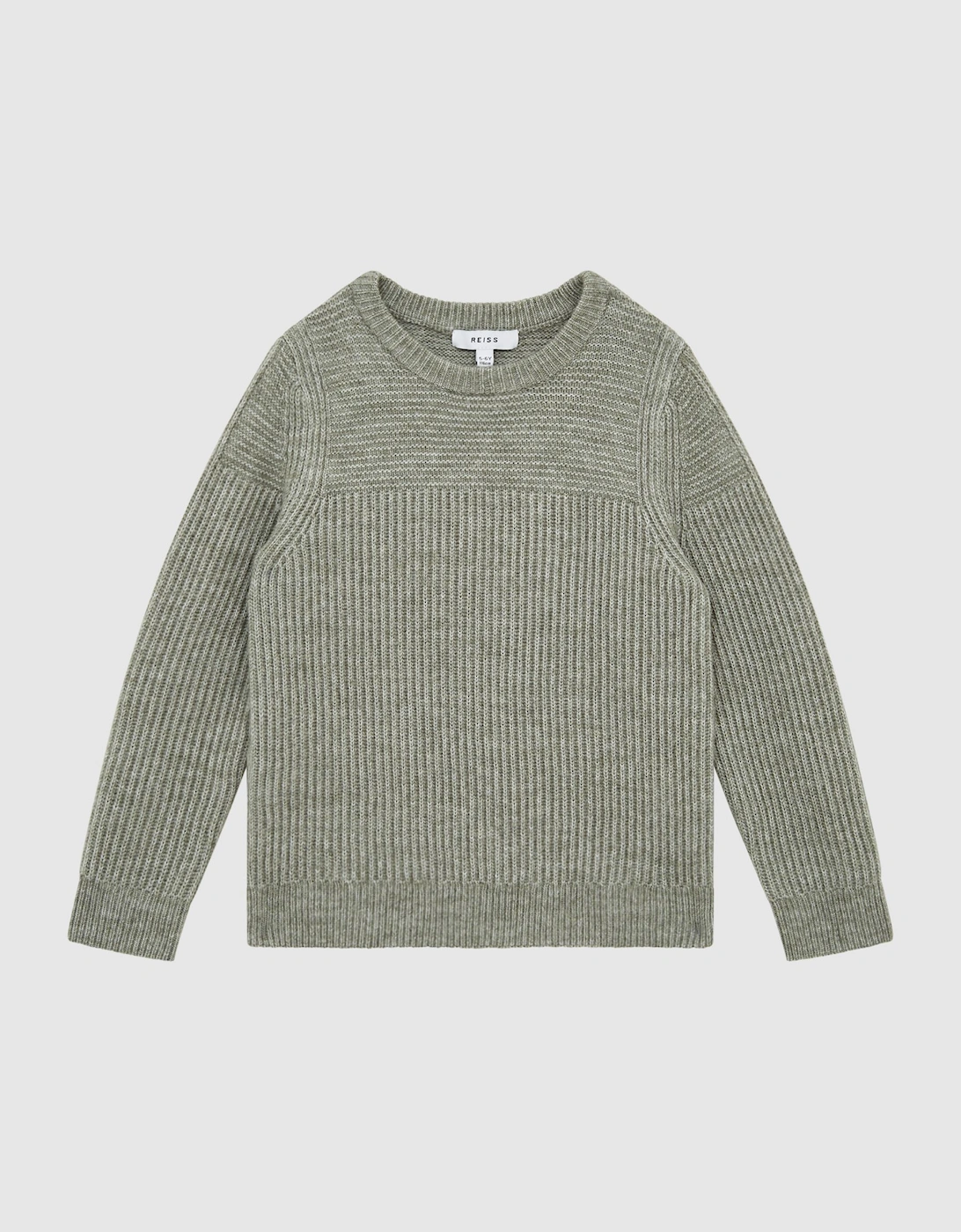 Crew Neck Ribbed Wool Blend Jumper, 3 of 2