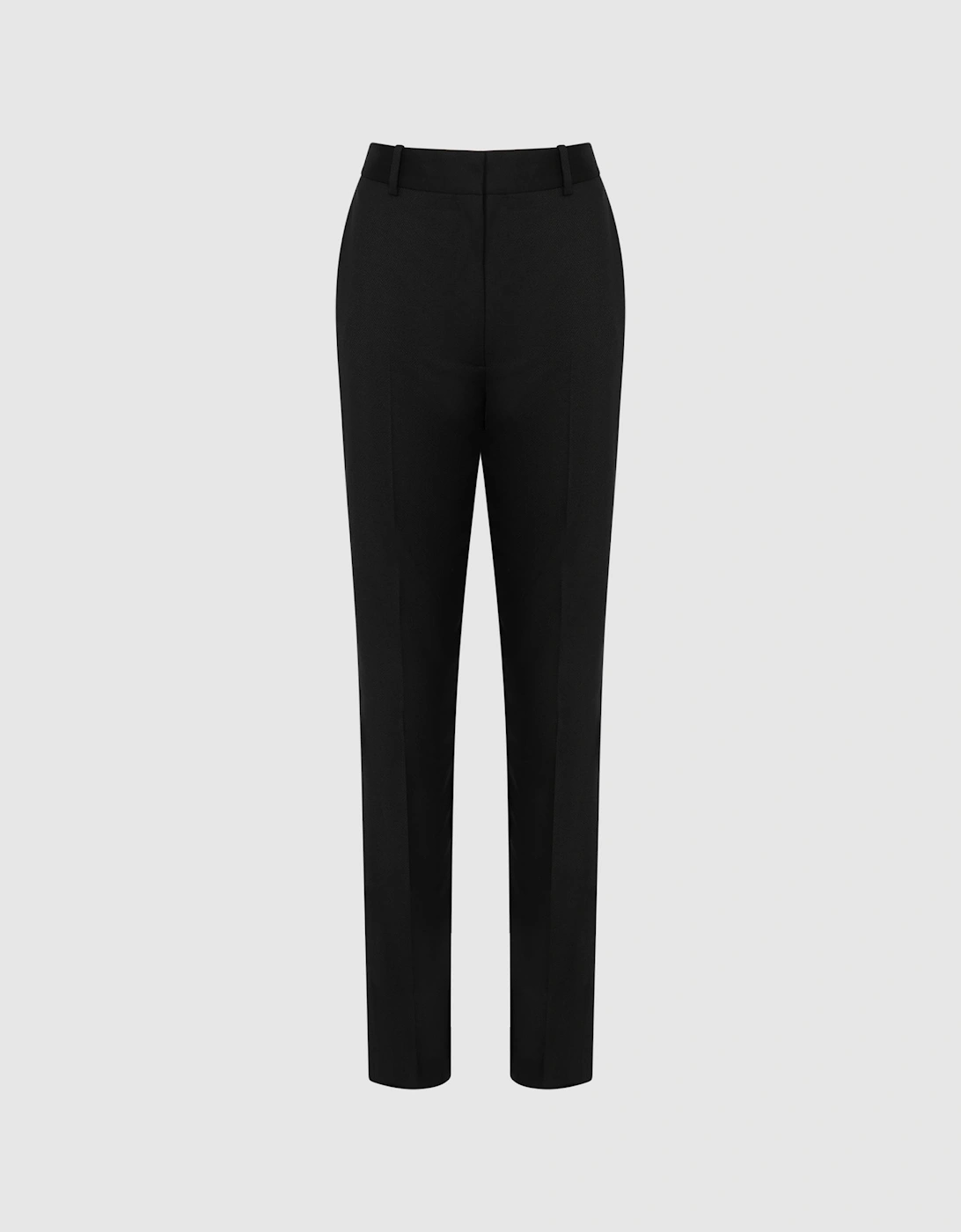 Wool Blend Tapered Suit Trousers