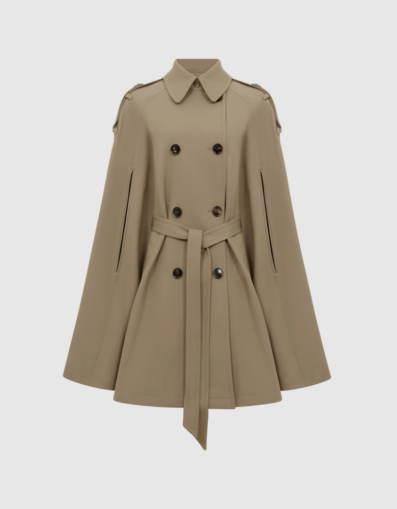 Trench Wool Blend Cape