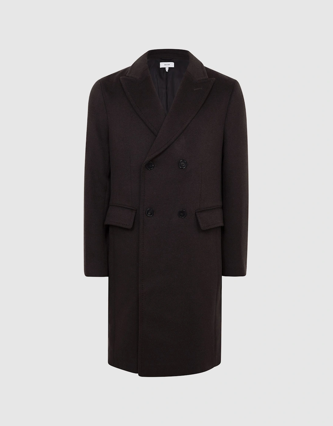 Double Breasted Wool Mid Length Overcoat, 2 of 1