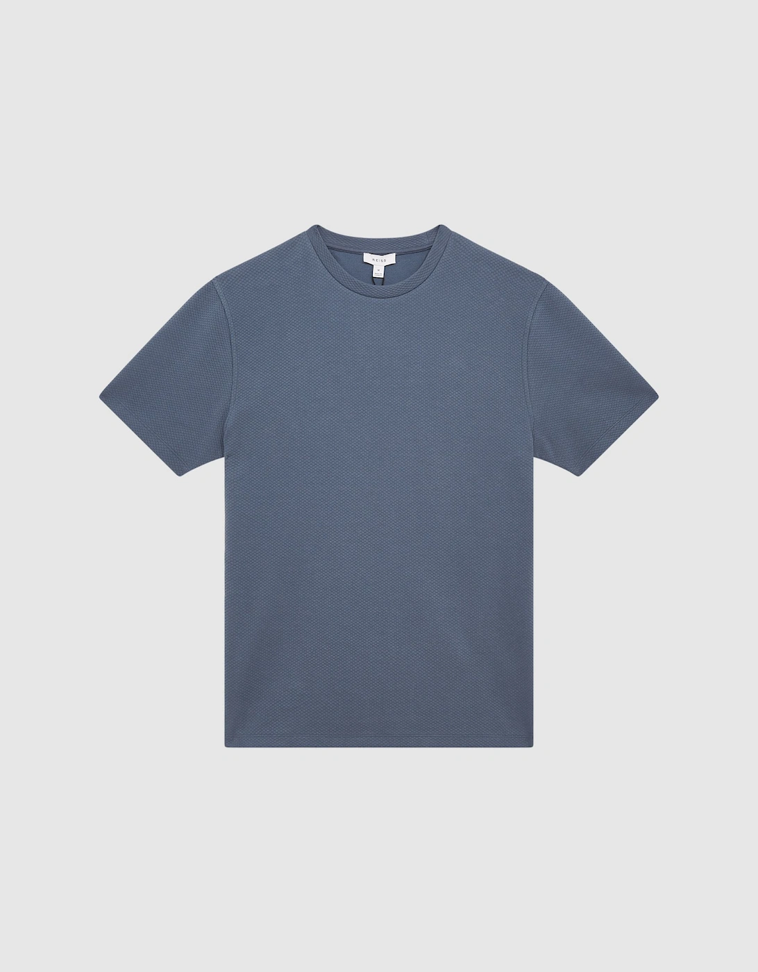 Textured Cotton Blend Crew Neck T-Shirt, 2 of 1