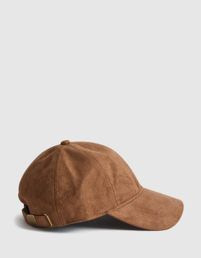 Suedette Leather Baseball Cap