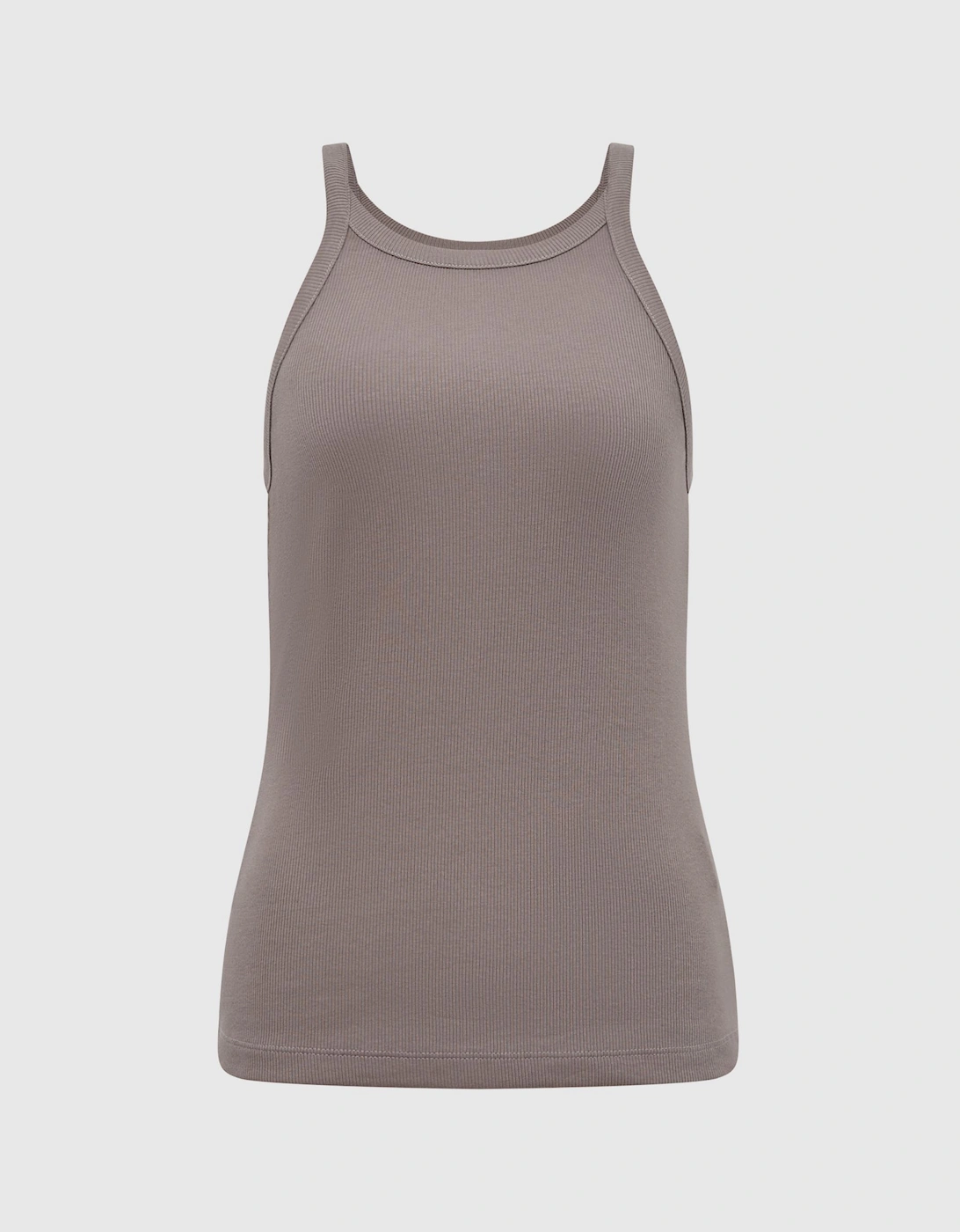 Crew Neck Ribbed Cami Vest Top, 2 of 1