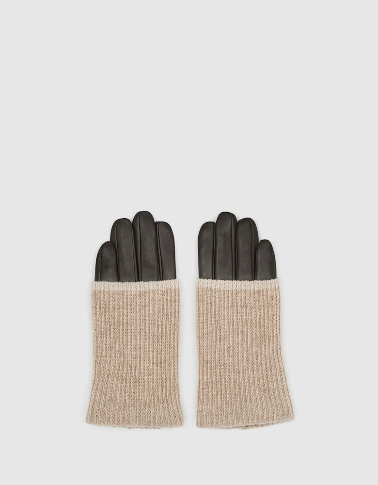 Knitted & Leather Gloves