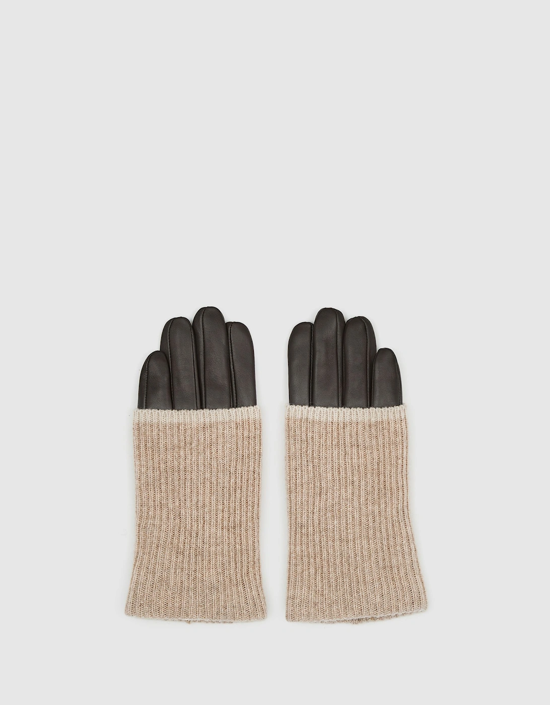 Knitted & Leather Gloves, 2 of 1