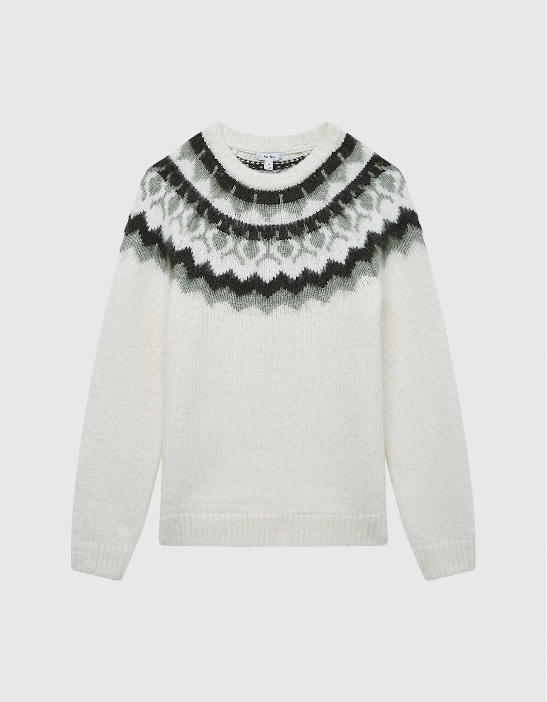 Crew Neck Fair Isle Knitted Jumper, 2 of 1