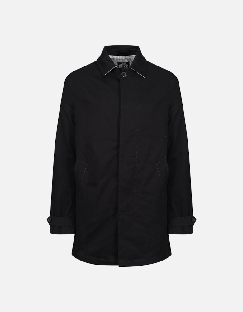 Trim Mens Rain Mac - Black