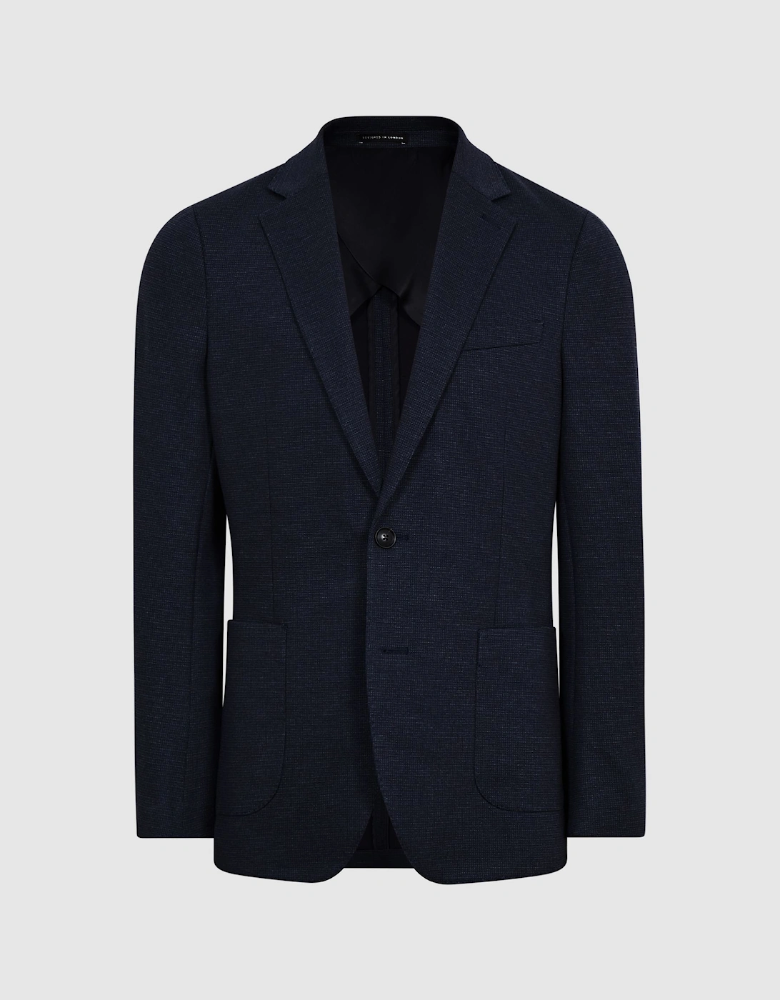 Single Breasted Jersey Textured Blazer, 2 of 1