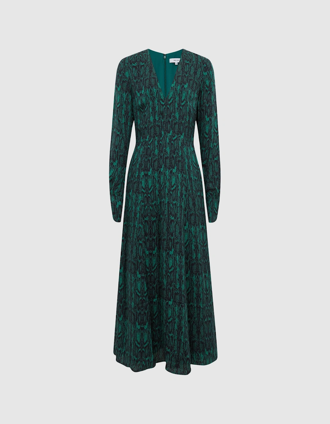 Long Sleeve Printed Midi Dress, 2 of 1