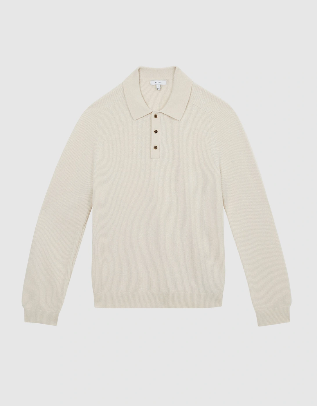 Buttoned Ribbed Polo Top, 2 of 1