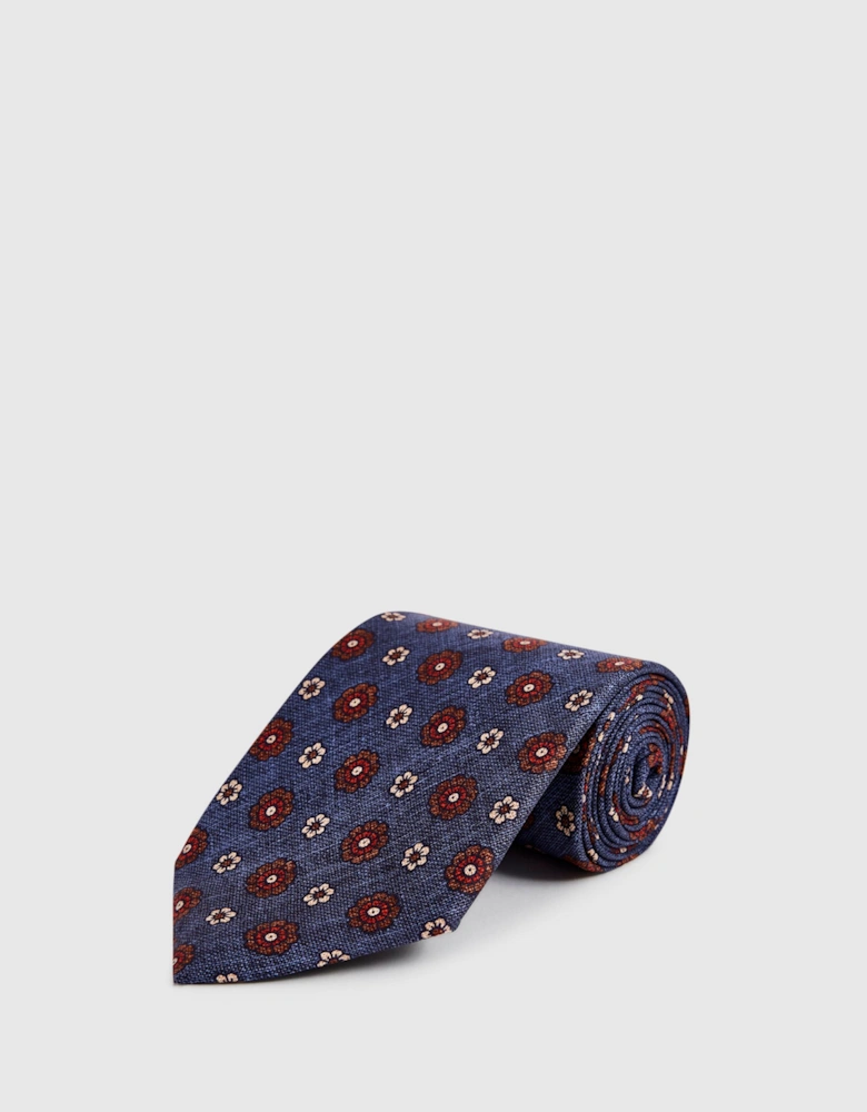 Floral Medallion Silk Tie