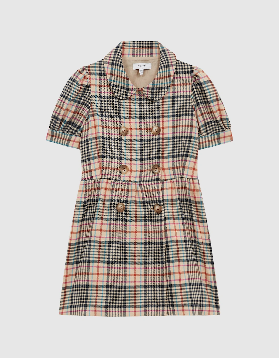 Puff Sleeve Check Dress, 3 of 2