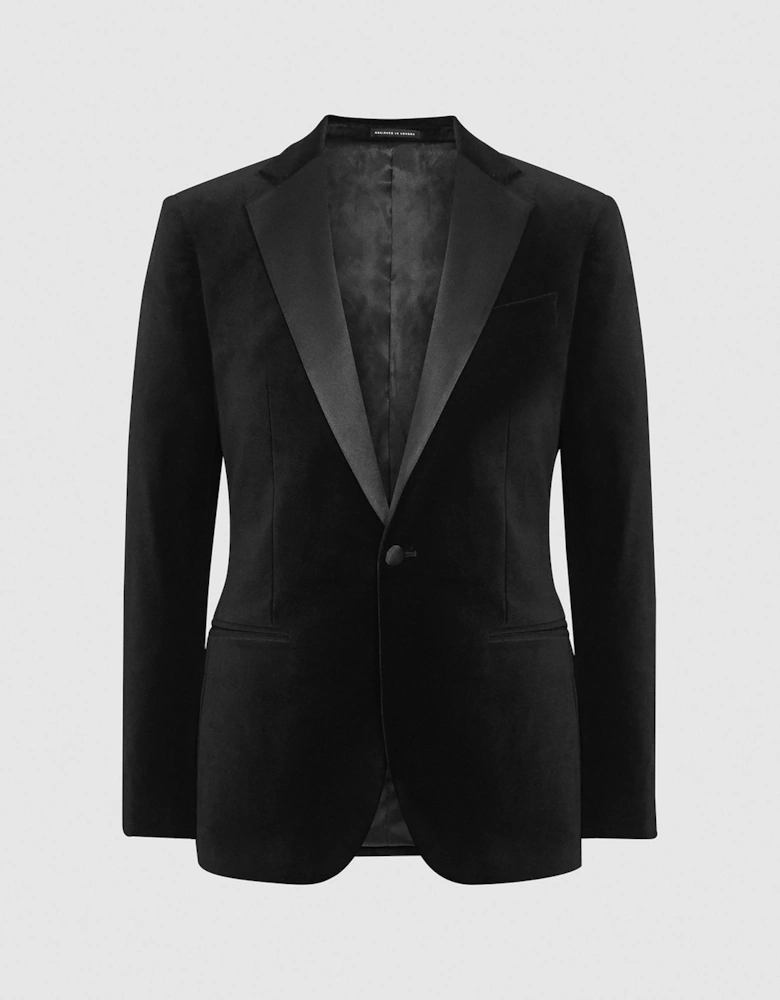 Modern Fit Velvet Single Breasted Tuxedo Jacket