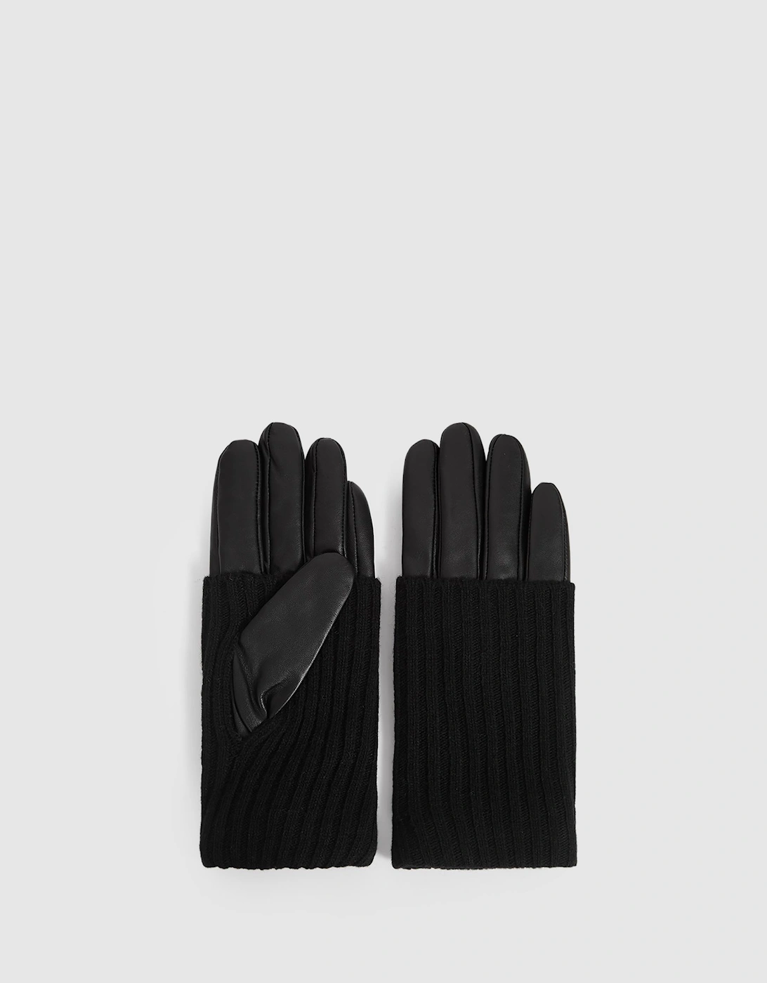Leather & Wool-Blend Gloves, 2 of 1