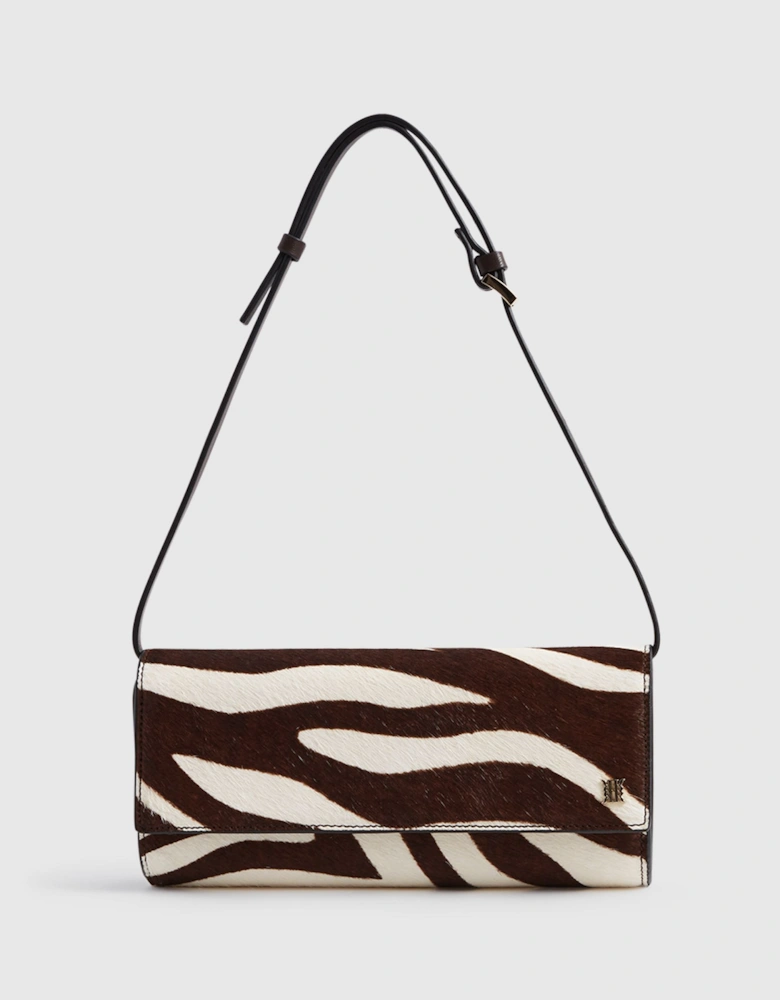 Zebra Calf Hair Baguette Bag