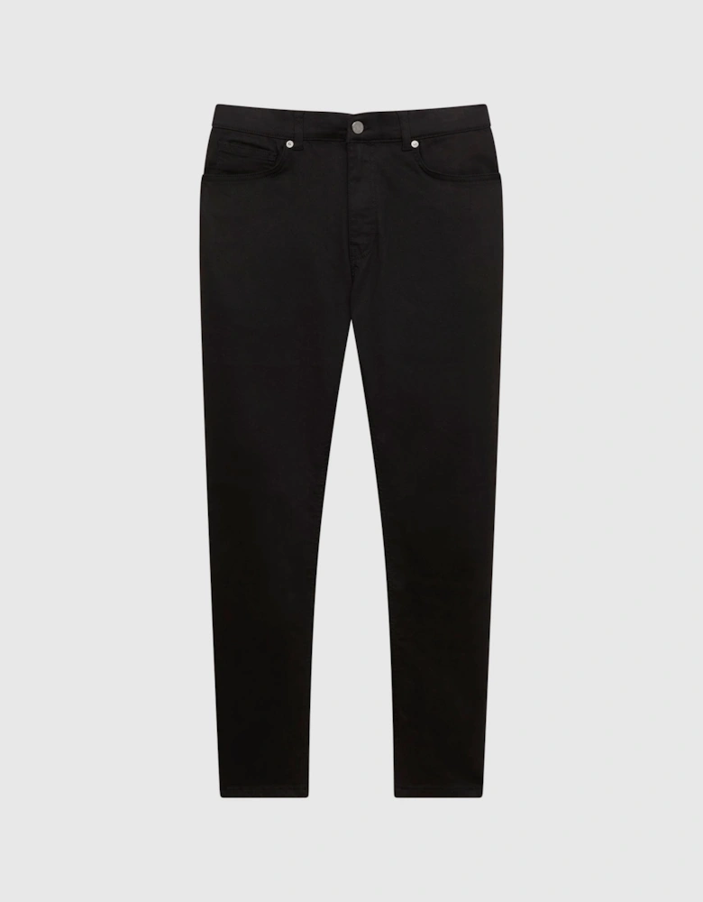 Tapered Slim Fit Jersey Stretch Jeans