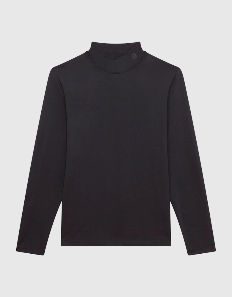 Stand Turtle Neck Jersey Top