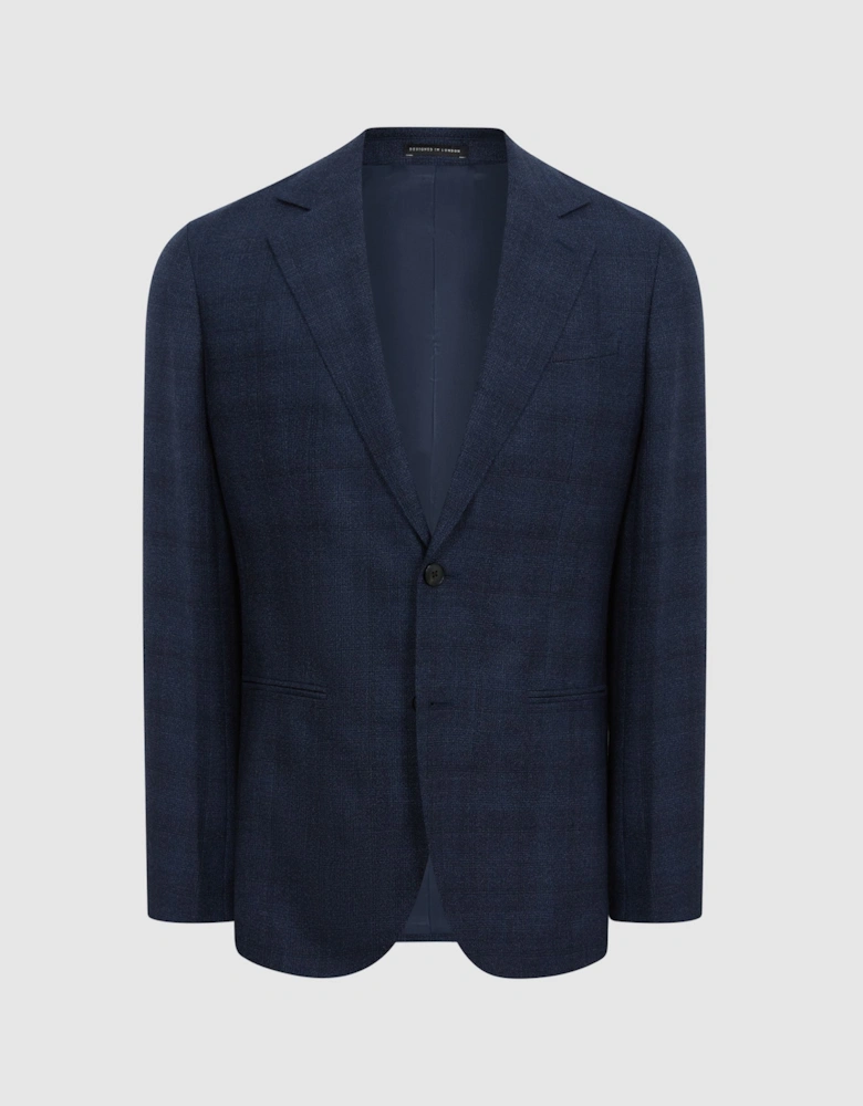 Single Breasted Prince Of Wales Check Blazer