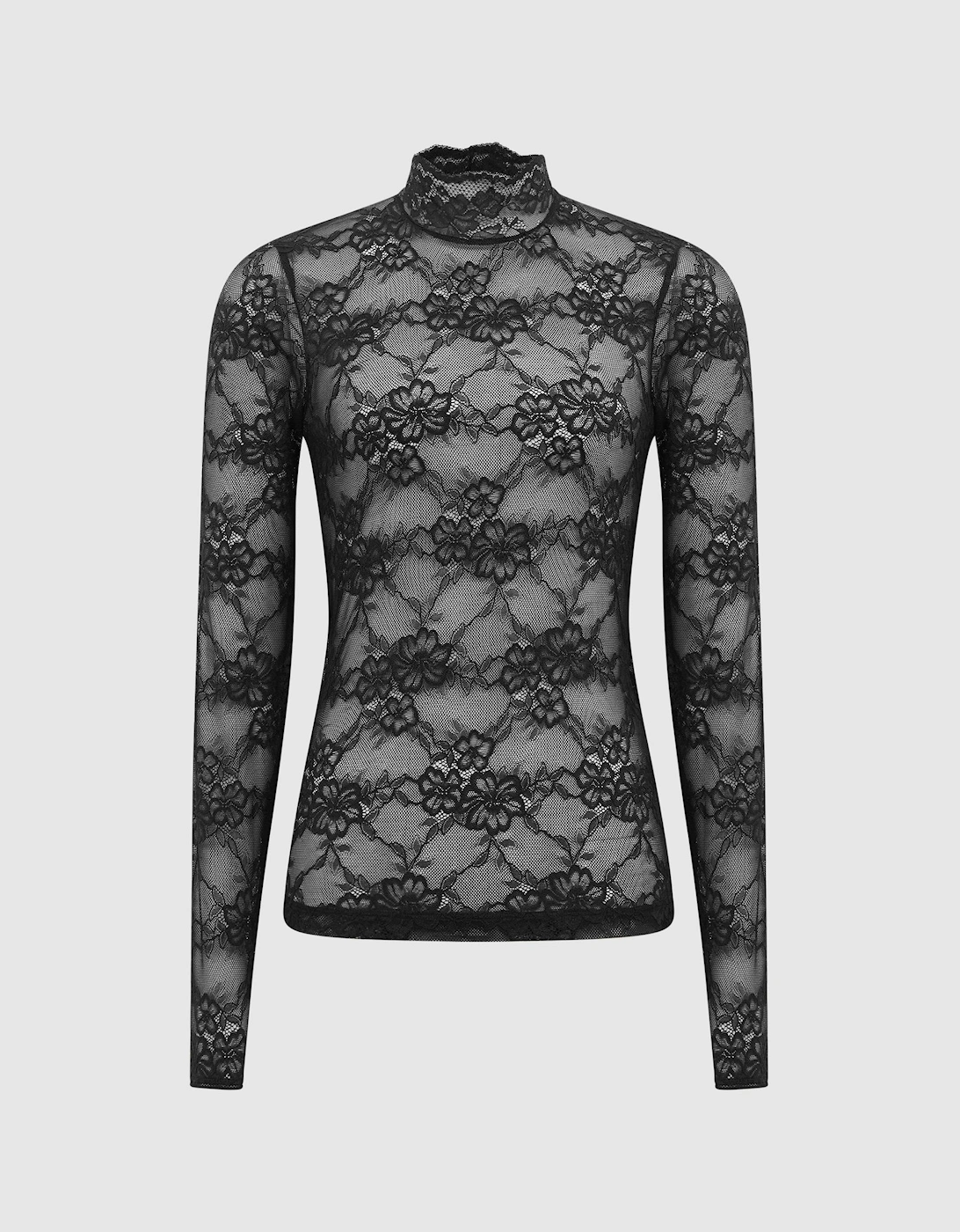 Lace High Neck Top, 2 of 1