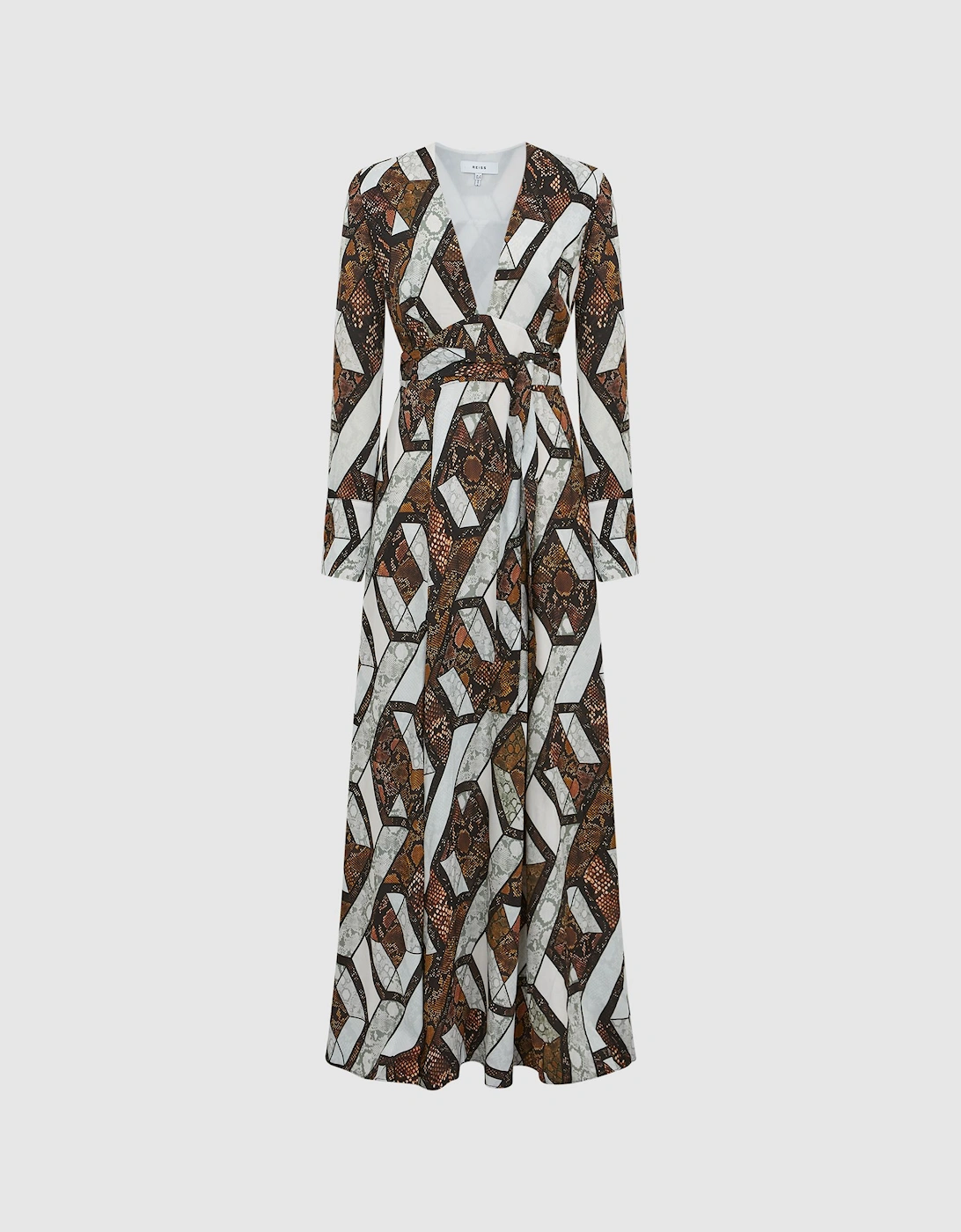 Snake Print Plunge Maxi Dress, 3 of 2