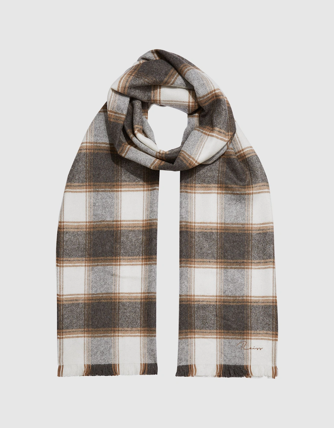 Wool Blend Checked Scarf, 2 of 1