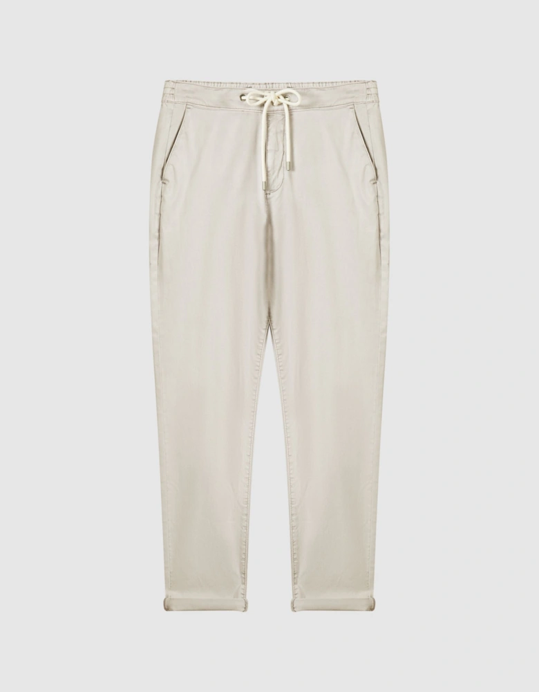 Brushed Twill Drawstring Trousers