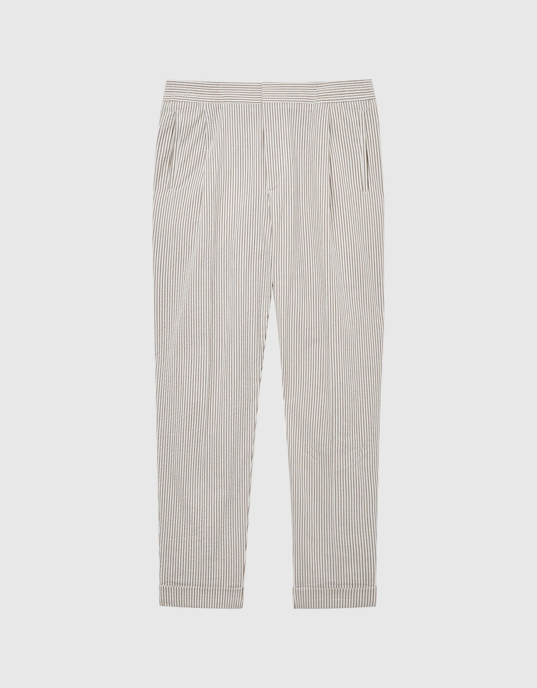 Seersucker Relaxed Fit Trousers, 2 of 1