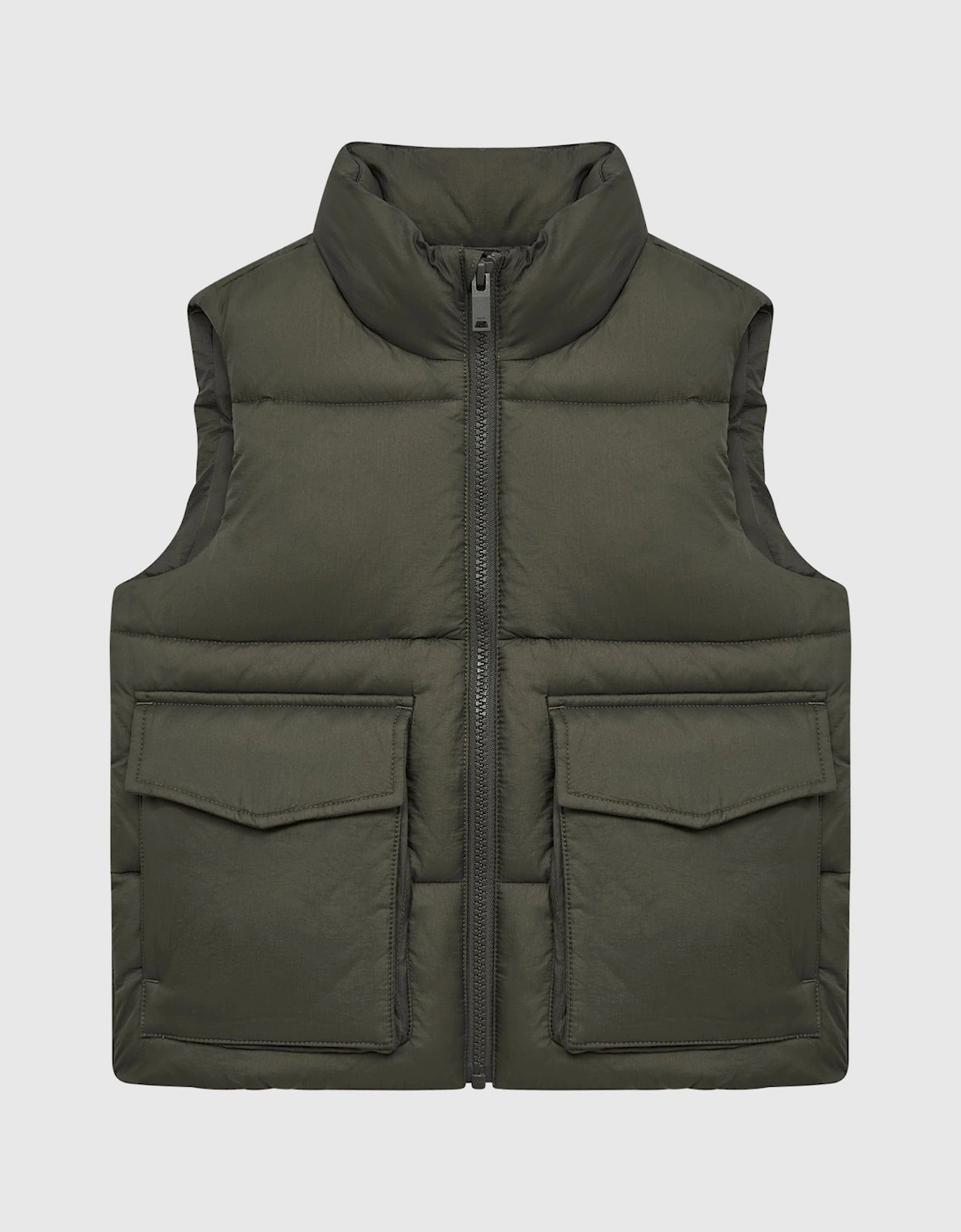 Sleeveless Funnel Neck Puffer Gilet