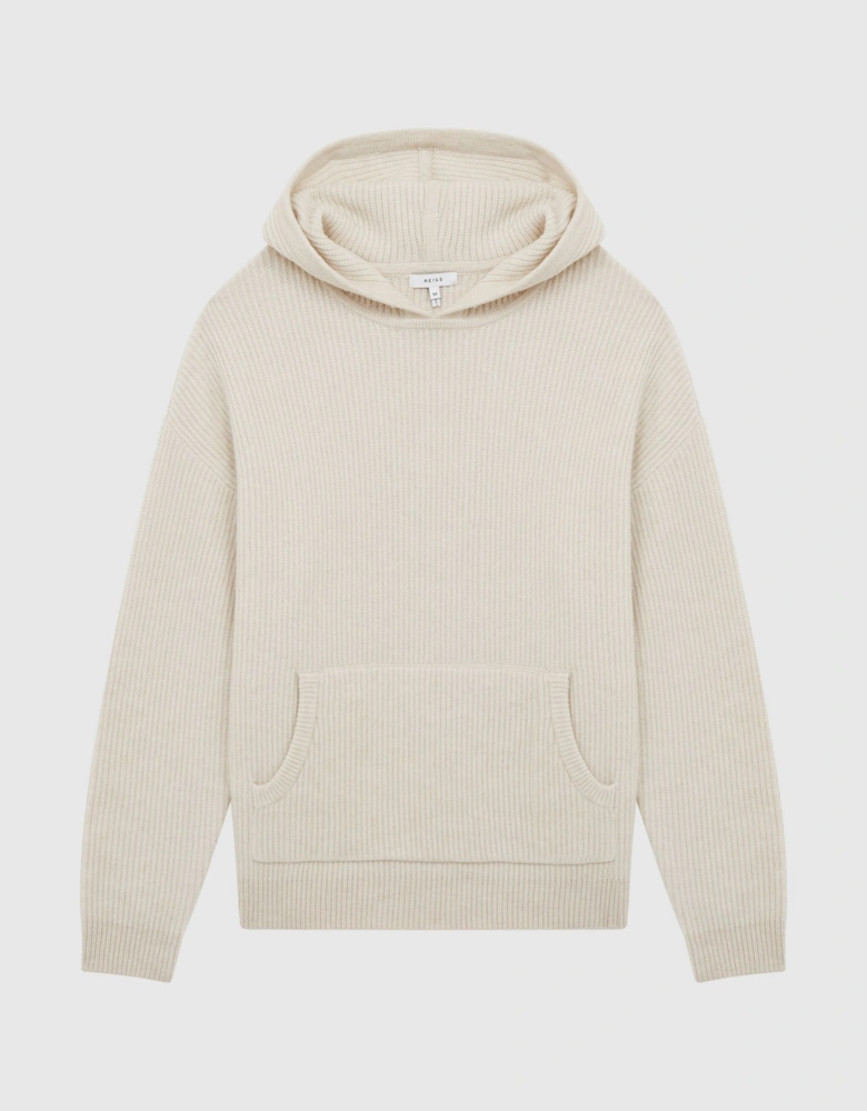 Dropped Shoulder Chunky Ribbed Hoodie