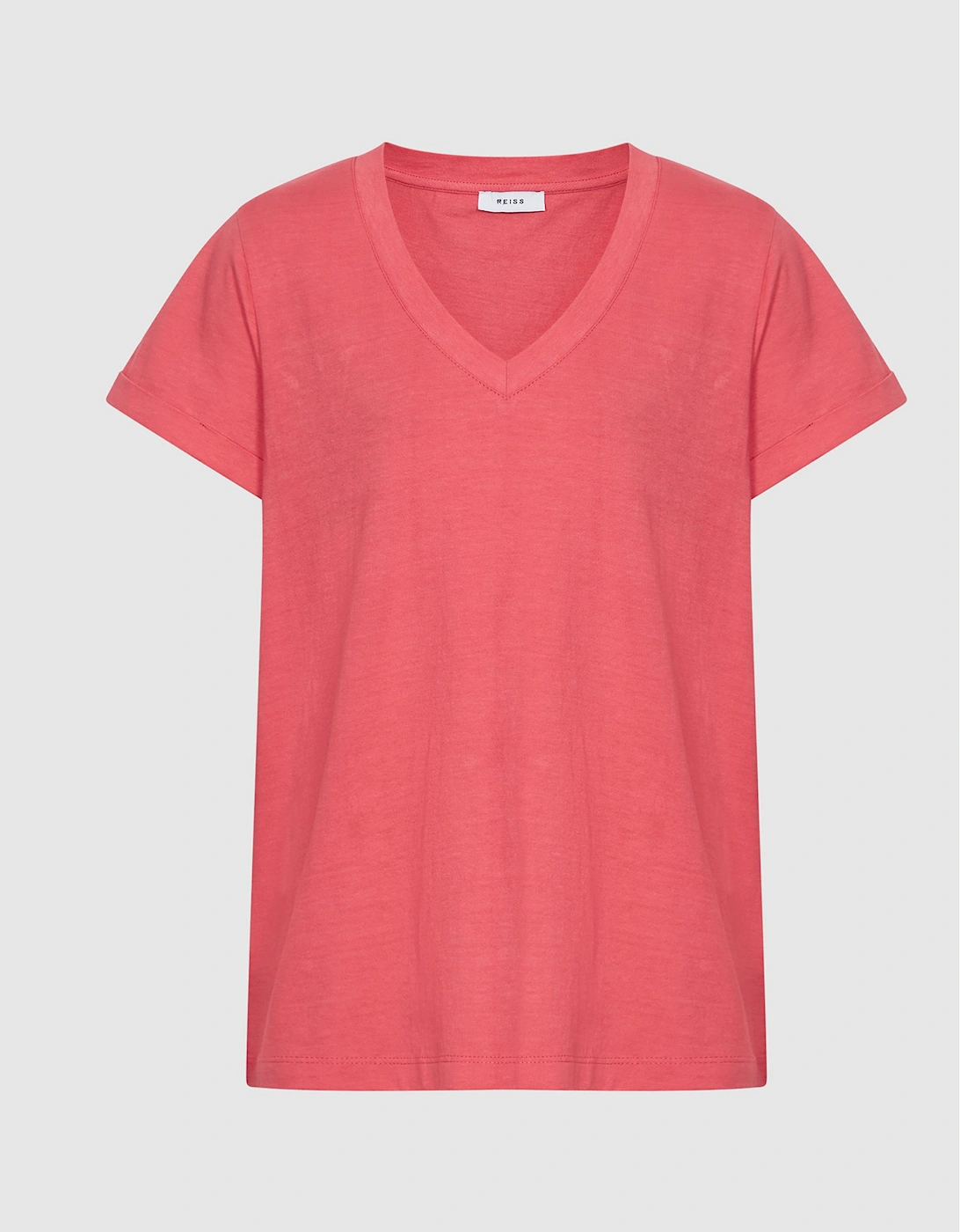 Cotton Jersey V-Neck T-Shirt, 2 of 1