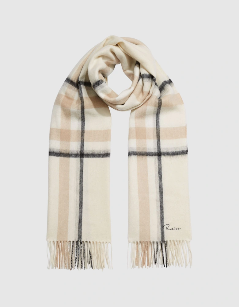 Cashmere Blend Checked Scarf