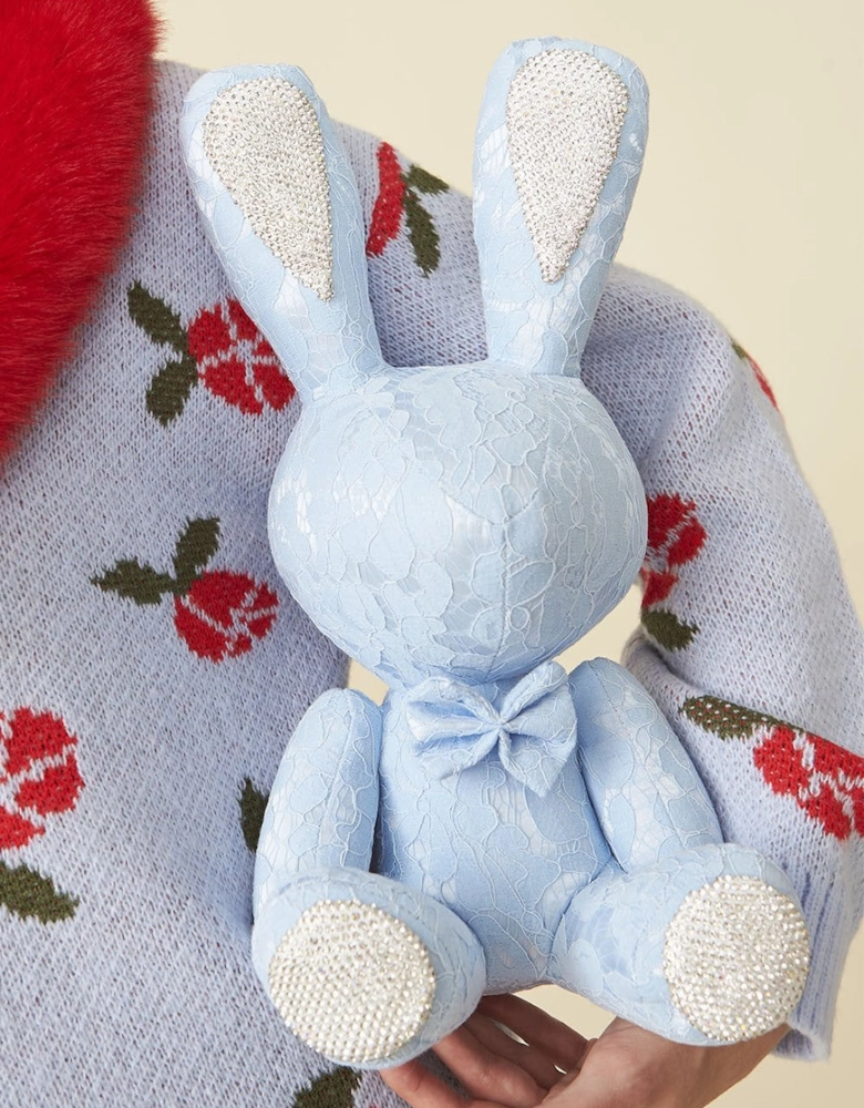 Rhinestone Rabbit in Baby Blue