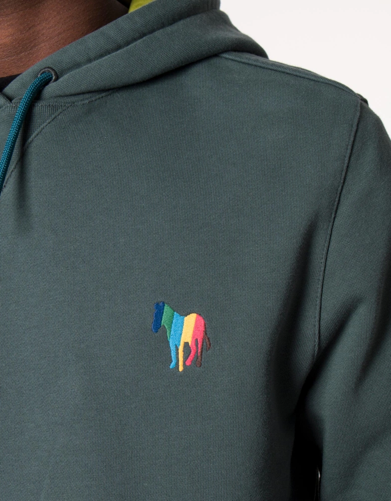 Broad Stripe Zebra Emblem Hoodie