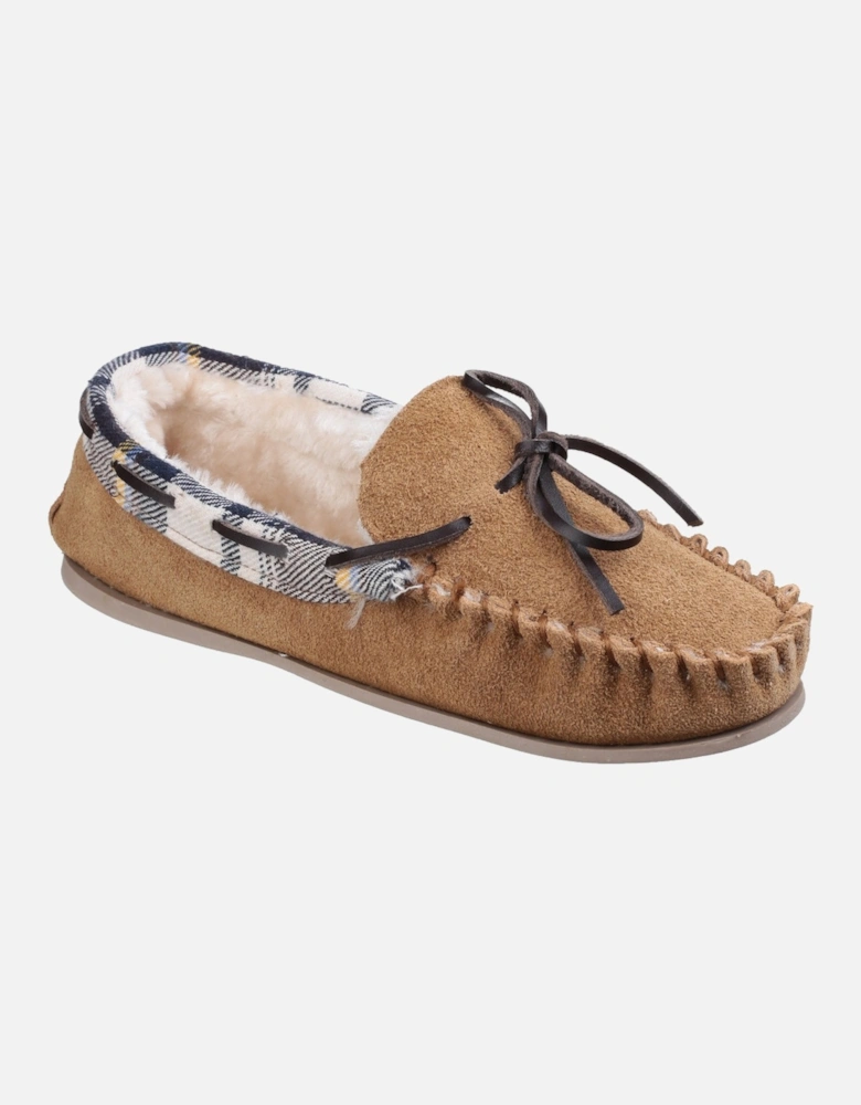 Womens Ladies Kilkenny Faux Fur Lined Suede Moccasin Slippers