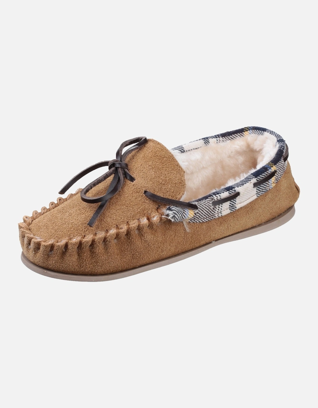 Womens Ladies Kilkenny Faux Fur Lined Suede Moccasin Slippers